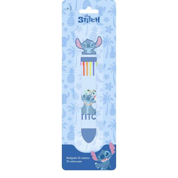 Safta Stylo à bille rétractable Stitch Stationery 10 couleurs Safta Stylo à bille rétractable Stitch Stationery 10 couleurs