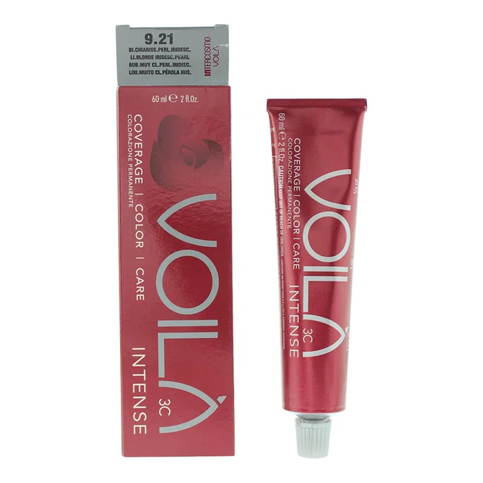 Intercosmo Voila 3C Intense Teinture permanente 9.21 Light Blonde Iridescent Pearl