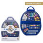 CERDÁ - Set de papeterie coloriable Real Madrid - 50 pièces - Taille: 41 x 58 x 3 cm