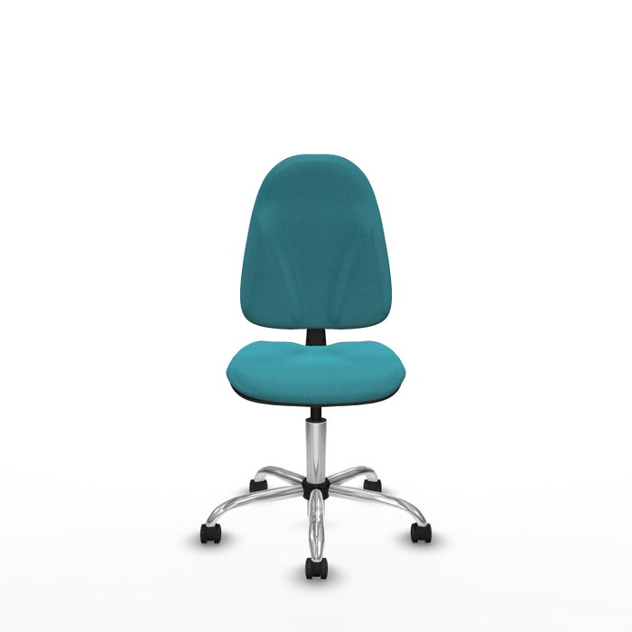 PIQUERAS Y CRESPO Chaise de bureau Algarra, tissu turquoise, sans accoudoirs