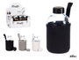 Vivalto Lot de 3 bouteilles en verre avec housse néoprène 600 ml - Couleurs assorties foncées - 9x17x9 cm (Set de 24)