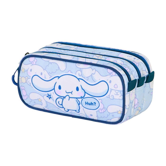 Karactermania - Porte-tout Cinnamoroll Hello Kitty triple compartiments - Étui scolaire avec cintres pour valise et intérieur doublé Karactermania - Porte-tout Cinnamoroll Hello Kitty triple compartiments - Étui scolaire avec cintres pour valise et intérieur doublé