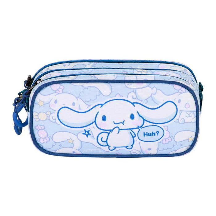 Karactermania - Porte-tout Cinnamoroll Hello Kitty triple compartiments - Étui scolaire avec cintres pour valise et intérieur doublé Karactermania - Porte-tout Cinnamoroll Hello Kitty triple compartiments - Étui scolaire avec cintres pour valise et intérieur doublé