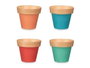 Ibergarden Pot de fleurs 25 cm bicolore assorti plastique (Set de 12)