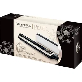 Remington S9500 Fer à lisser avec plaques souples Advanced Ceramic XL 110mm, revêtement perles, écran digital, température ajustable 150-235°C pour cheveux brillants