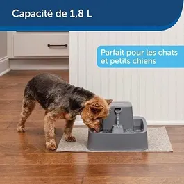 Petsafe - Fontaine à Eau Drinkwell pour Chat et Petit Chien 1.8 L avec Filtration Double, Débit Réglable, Sans BPA, Facile à Nettoyer