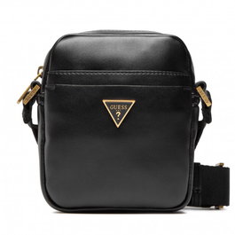 Guess Sac Bandoulière en Textile Pour Hommes Noir, 18 x 14 x 5 cm, Modèle HMESCAP2215BLA