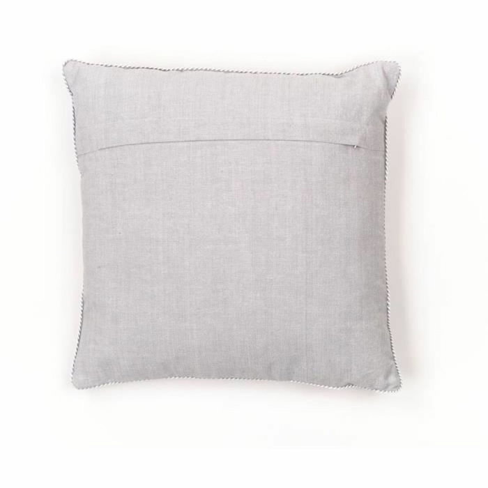 Today Coussin Charme Chambray avec Petite Broderie Constance Gris 40 x 40 cm Today Coussin Charme Chambray avec Petite Broderie Constance Gris 40 x 40 cm