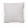 Today Coussin Charme Chambray avec Petite Broderie Constance Gris 40 x 40 cm
