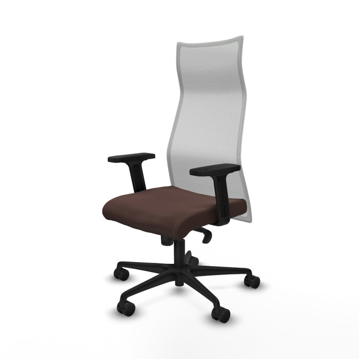Piqueras y Crespo Chaise de Bureau Albacete Brun foncé et Blanc