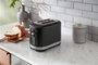 Kitchenaid 5KMT2109 EBM Grille-pain 2 tranches noir mat, fentes extra larges, 7 niveaux de brunissement, design contemporain