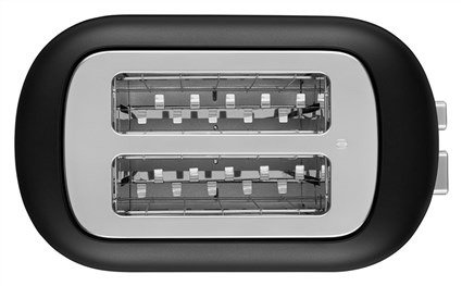 Kitchenaid 5KMT2109 EBM Grille-pain 2 tranches noir mat, fentes extra larges, 7 niveaux de brunissement, design contemporain