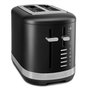 Kitchenaid 5KMT2109 EBM Grille-pain 2 tranches noir mat, fentes extra larges, 7 niveaux de brunissement, design contemporain