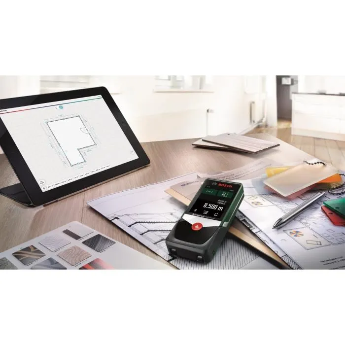 Bosch AdvancedDistance 50C Télémètre laser - Mesure précise jusqu'à 50 m, précision 1 mm, écran tactile, Bluetooth, alimentation par batterie Bosch AdvancedDistance 50C Télémètre laser - Mesure précise jusqu'à 50 m, précision 1 mm, écran tactile, Bluetooth, alimentation par batterie