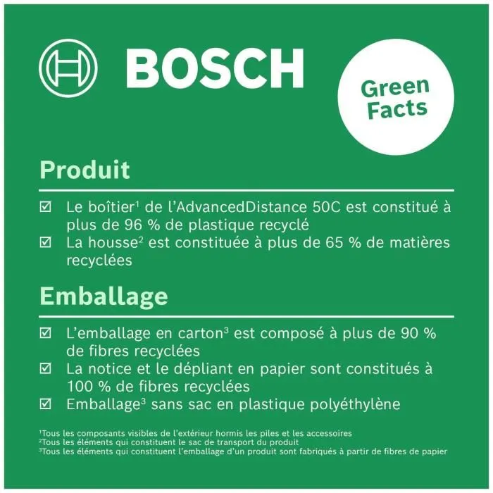 Bosch AdvancedDistance 50C Télémètre laser - Mesure précise jusqu'à 50 m, précision 1 mm, écran tactile, Bluetooth, alimentation par batterie Bosch AdvancedDistance 50C Télémètre laser - Mesure précise jusqu'à 50 m, précision 1 mm, écran tactile, Bluetooth, alimentation par batterie