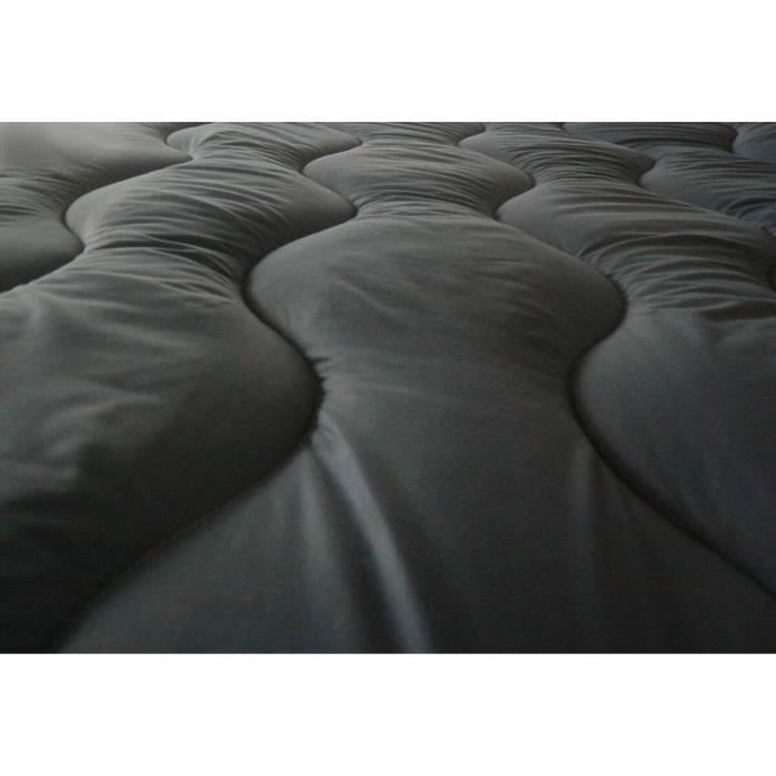 Abeil Couette Chaude Bicolore Blanc & Gris 240 x 260 cm