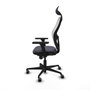 Piqueras y Crespo Chaise de Bureau avec Appui-tête 3D036G1 Gris foncé