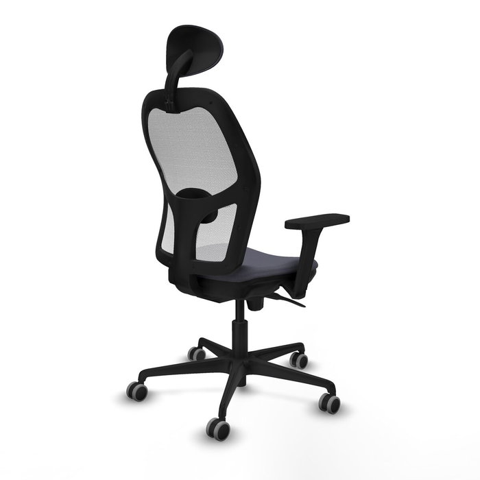 Piqueras y Crespo Chaise de Bureau avec Appui-tête 3D036G1 Gris foncé