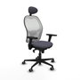 Piqueras y Crespo Chaise de Bureau avec Appui-tête 3D036G1 Gris foncé