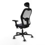 Piqueras y Crespo Chaise de Bureau avec Appui-tête 3D036G1 Gris foncé
