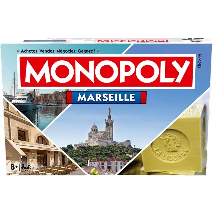 Winning Moves - Jeu de société Monopoly Édition Marseille - 2 à 6 joueurs - À partir de 8 ans Winning Moves - Jeu de société Monopoly Édition Marseille - 2 à 6 joueurs - À partir de 8 ans