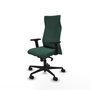 Piqueras Y Crespo Fauteuil Albacete avec mécanisme synchrone, tissu vert bouteille