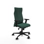 Piqueras Y Crespo Fauteuil Albacete avec mécanisme synchrone, tissu vert bouteille