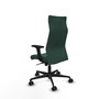 Piqueras Y Crespo Fauteuil Albacete avec mécanisme synchrone, tissu vert bouteille