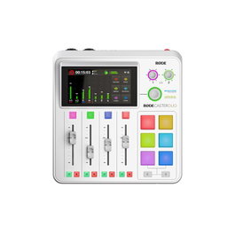 RODE Rodecaster Duo White – Studio audio intégré avec préamplis Revolution, 2 entrées combo, Bluetooth, écran tactile 5,5 pouces