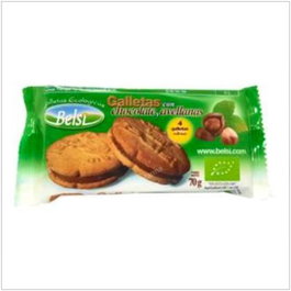 BELSI Biscuits Bio au Chocolat et aux Noisettes 4x70g
