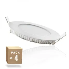 Pack 4 Placas LED 6W 600Lm 2700ºK 40.000H [JL-GP-LZ-1-WW-PK4-AP]