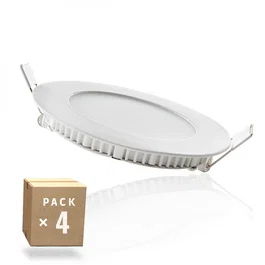Pack 4 Placas LED 6W 600Lm 2700ºK 40.000H [JL-GP-LZ-1-WW-PK4-AP]