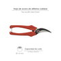 WOLFPACK LINEA PROFESIONAL Ciseaux de vendanges courbes P20 18 cm