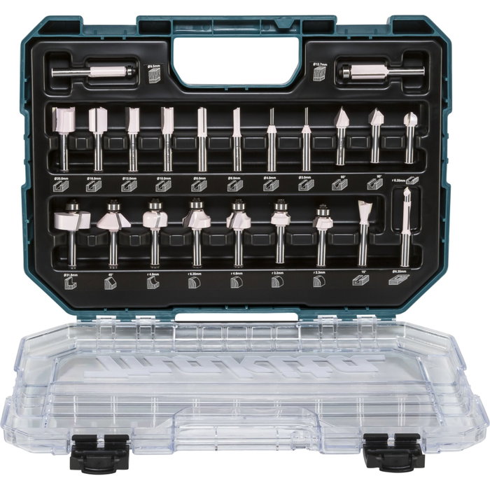 Makita Jeu de fraises 8 mm 22 pièces