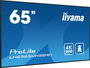 iiyama Écran Affichage Dynamique 65" UHD 3840x2160 IPS HDR 800 cd/m² Haze 1% Portraits et Paysages Android 11 HDMI DisplayPort USB WiFi 24/7
