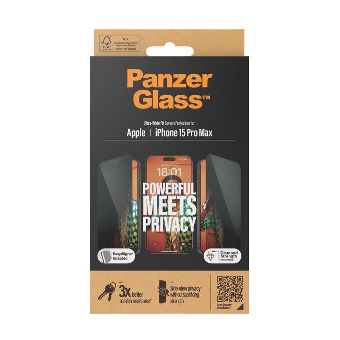 Panzer Glass Film Protecteur P2812 pour iPhone 15 Pro Max