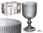 Vivalto Copa Gris Rayas 370 ml en Verre 8.7 x 16.3 x 8.7 cm - Ne passe pas au lave-vaisselle (Set de 24)