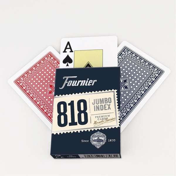Fournier 818 - Jeu de cartes poker anglais 55 cartes avec étui en carton - Baraja Poker Ingles