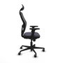 Piqueras y Crespo Chaise de Bureau avec Appui-tête Jorquera 2D036G1 Gris foncé