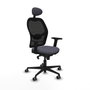 Piqueras y Crespo Chaise de Bureau avec Appui-tête Jorquera 2D036G1 Gris foncé