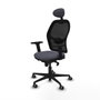 Piqueras y Crespo Chaise de Bureau avec Appui-tête Jorquera 2D036G1 Gris foncé