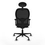 Piqueras y Crespo Chaise de Bureau avec Appui-tête Jorquera 2D036G1 Gris foncé