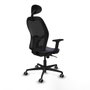 Piqueras y Crespo Chaise de Bureau avec Appui-tête Jorquera 2D036G1 Gris foncé