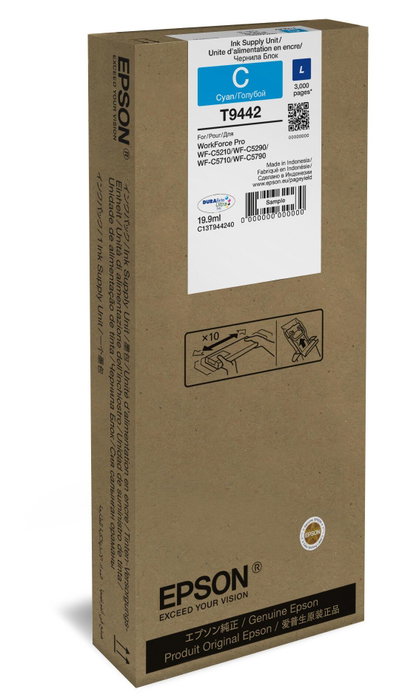 Epson T9442 Cyan Cartouche d'encre C13T944240 Epson T9442 Cyan Cartouche d'encre C13T944240
