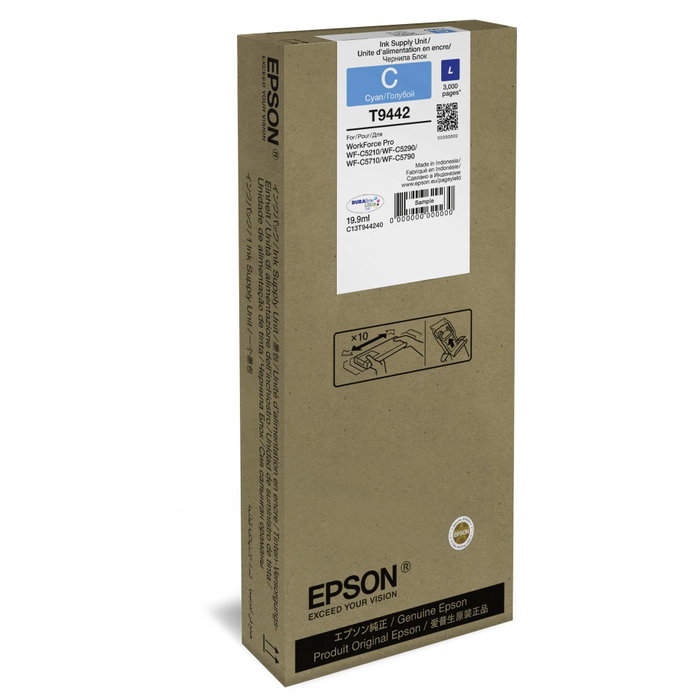 Epson T9442 Cyan Cartouche d'encre C13T944240 Epson T9442 Cyan Cartouche d'encre C13T944240