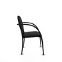 Piqueras Y Crespo Chaise Hellín en similicuir noir avec bras fixes