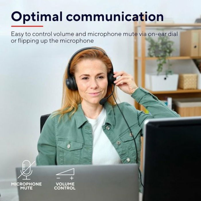 Casques avec Microphone Trust 25087 Noir Casques avec Microphone Trust 25087 Noir