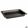 Quid Plateau de Four en Acier Peint Sweet Grey 36x24x4 cm (12 Unités)