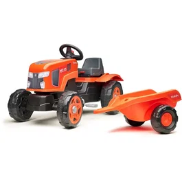 Falk Tracteur à pédales enfant Kubota M7 avec remorque amovible