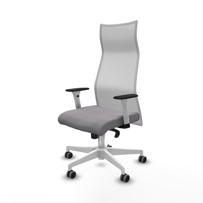 Piqueras y Crespo Albacete Chaise de Bureau Gris et Blanc